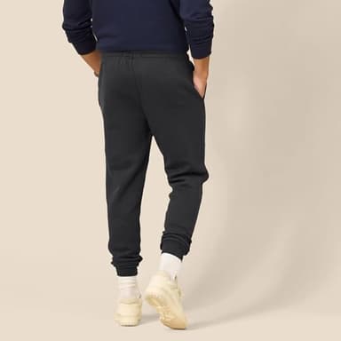 Amazon Essentials Men's Relaxed Joggers Sweatpants, Fleece, Comfortable Fit, Washed Black, X-Large - Image 3