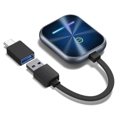 Wireless CarPlay Adapter for iPhone, 2 in 1 CarPlay and Android Auto Converts Factory Wired to Wireless, Plug and Play Car Play Adapter with Stable Control and No Delay - Image 1