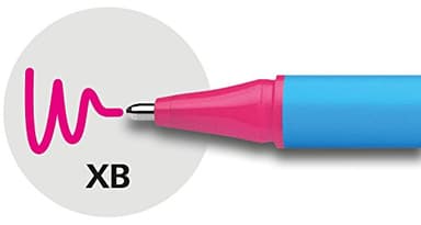 Schneider Slider Edge XB (Extra Broad) Ballpoint Pen, 1.4 mm, Light Blue Barrel, Pink, Box of 10 Pens (152209) - Image 4
