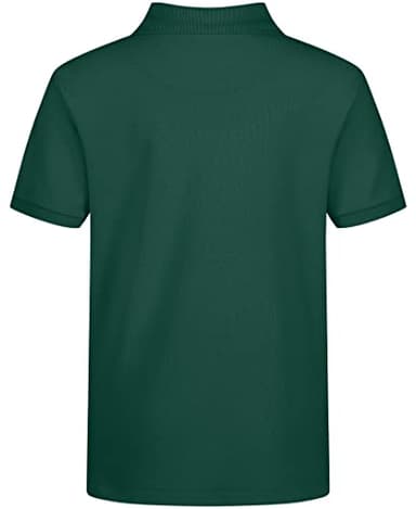 IZOD Boys' School Uniform Short Sleeve Pique Polo, Hunter, 8 - Image 2