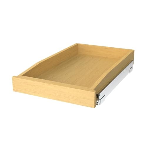 Wooden Pull out Cabinet Organizer 11" W x 21" D x 3.35" H, Heavy Duty Slide Out Drawers Pull-Out Home Organizers for Kitchen Cabinets - Image 1