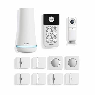 SimpliSafe 11 Piece Wireless Home Security System Gen 3 with Wireless Indoor HD Camera - Optional 24/7 Professional Monitoring - No Contract - Compatible with Alexa and Google Assistant,White - Image 1