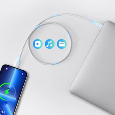 USB C Cable 3ft 3-Pack, USB C Cord for iPhone 16 Pro Max Plus Charging, 65W Fast Charging Cable for Samsung S24/S23, iPad Pro 13 12.9 11 inch, Mini 6 (White, 3pack-3.3ft*3) - Image 3