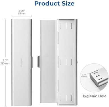 Oralphi Wider Aluminum Toothbrush Travel Case, Portable Travel Toothbrush Holder, Durable Manual Toothbrush Box Container for Traveling, Bathroom, Camping, Business Trip-Not for 0.85oz Toothpaste - Image 6