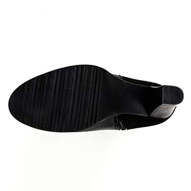 mysoft Women's Zipper Booties Chunky Stacked Heel Ankle Boots Buckle Strap Ankle - Image 8