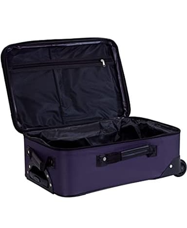 Rockland Fashion Expandable Softside Upright Luggage Set, Purple, 2-Piece (14/19) - Image 4