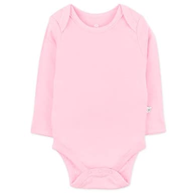 HonestBaby 5-Pack Organic Cotton Long Sleeve Bodysuits, Pink Ombre, 6-9 Months - Image 4