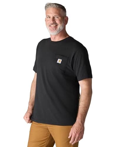 CarharttmensLoose Fit Heavyweight Short-Sleeve Pocket T-ShirtBlackLarge Tall - Image 5