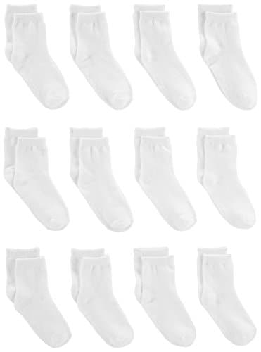 Simple Joys by Carter's Baby 12- Pack Sock Crew, white, 12-24 Months - Image 1