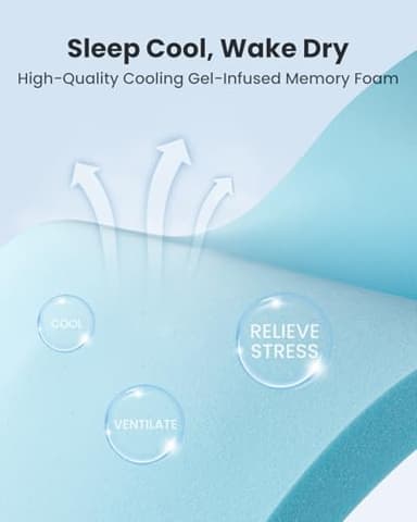 Dreamsmith Twin Mattress Topper - 4 Inch Cooling Gel Memory Foam Mattress Pad for Pressure Relief, Bed Topper with Removable Washable Soft Cover Non-Slip, CertiPUR-US & Oeko-Tex Certified - Image 5