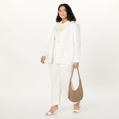 The Drop Women’s Blake Long Blazer, White Linen, M - Image 7