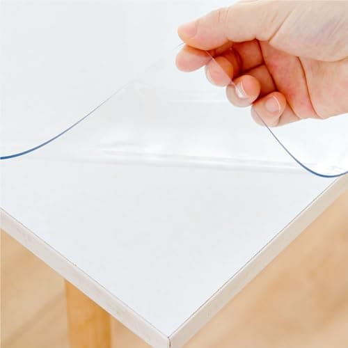 Eisdroma 12 x 24 Inch Table Cover Protector - Clear Vinyl, 1.5mm Thick Plastic, Desk Mat - Image 1