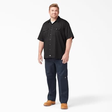 Dickies Men's Short Sleeve Work Shirt, Black - Image 5