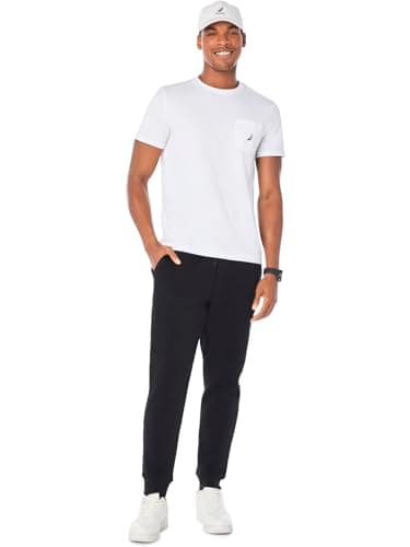 Nautica Mens Solid Crew Neck Short-Sleeve Pocket T-Shirt Fashion t Shirts, White, Medium US - Image 2