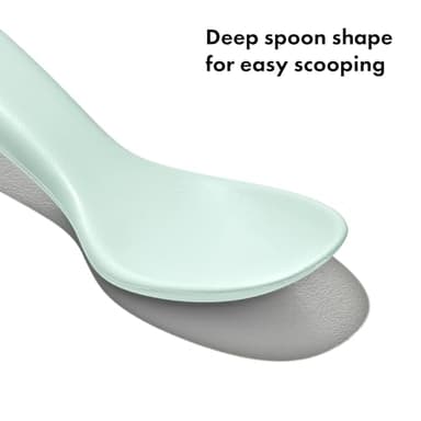 OXO Tot Plastic Fork and Spoon Set - Opal and Blossom - Image 3