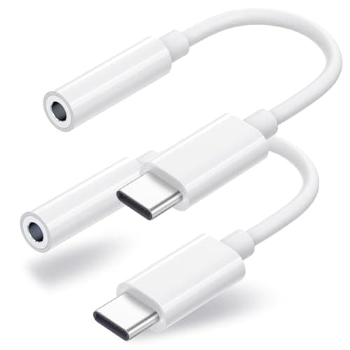 Duyasurs 2 Pack USB C to 3.5mm Headphone Jack Adapter, USB C to Aux Audio Dongle Cable Cord Compatible with iPhone 16/15 Pro/15 Pro Max, iPad Pro, MacBook, Samsung S21-24, Pixel 7/6/5 - Image 1
