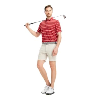 M MAELREG Golf Dry Fit Polo Shirts for Men Casual Collared Moisture Wicking Stylish Striped Golf Shirts for Men - Image 5