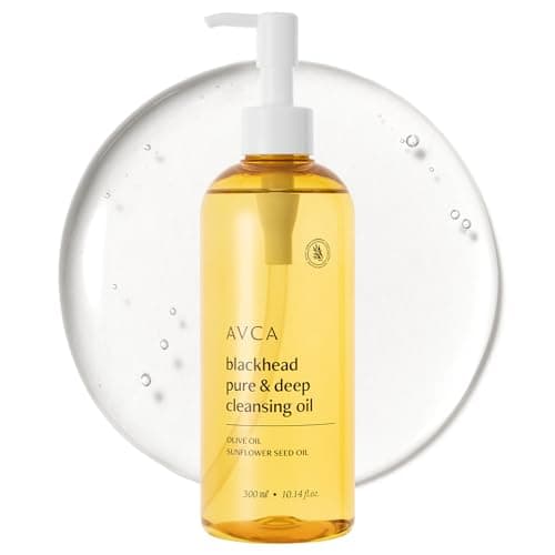 AVCA Blackhead Remover Cleansing Oil 10.14 fl.oz.(300ml) - Makeup & Blackhead Remover, PHA Gentle Exfoliator, Lightweight Pore Cleanser, Korean Skincare for Normal & Oily Skin - Image 1