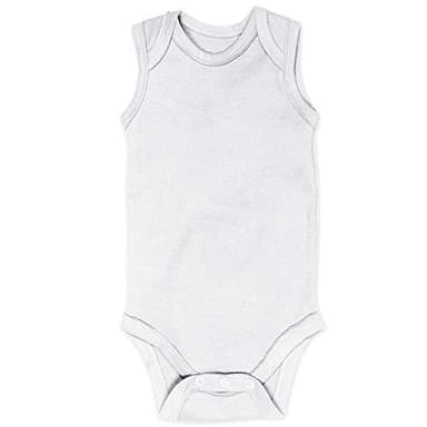 HonestBaby Sleeveless Bodysuits One-piece 100% Organic Cotton for Baby Boys, Girls, Unisex, Gray Ombre, 18 Months - Image 6