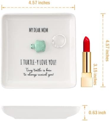 HOME SMILE Turtle Jewelry Dish Tray-Mom Gifts from Daughter Son,Birthday Mothers Day Gifts for Mom Mother Mama Presents,I Turtley Love You Gifts - Image 6