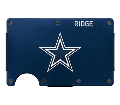The Ridge NFL Wallet - Dallas Cowboys - Slim Wallet, Card Holder, Carry up to 12 Cards RFID Safe, Blocks Chip Readers, Minimalist Wallet With Cash Strap & Extra Money Clip - Image 1