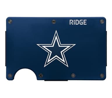 The Ridge NFL Wallet - Dallas Cowboys - Slim Wallet, Card Holder, Carry up to 12 Cards RFID Safe, Blocks Chip Readers, Minimalist Wallet With Cash Strap & Extra Money Clip - Image 1