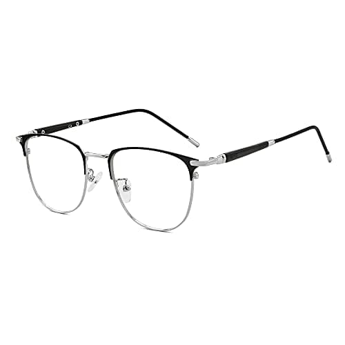 GUDVUE Blue Light Glasses, Computer/Gaming/TV/Phones Glasses for Women/men, Anti Glare/UV400/Eye Strain, Sliver - Image 1