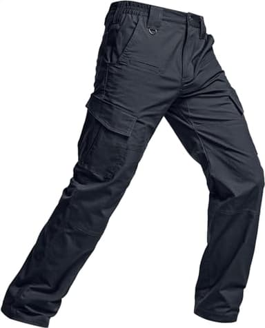 CQR Men's Flex Ripstop Tactical Pants, Water Resistant Stretch Cargo Pants, Lightweight EDC Hiking Work Pants, Dura Flex Operator Navy, 28W x 30L - Image 9