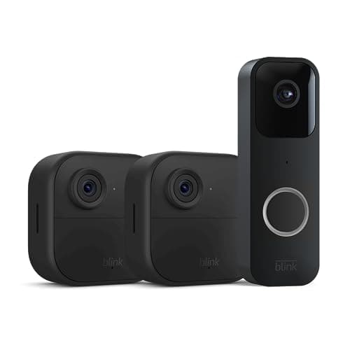 Blink Video Doorbell + 2 Outdoor 4 smart security cameras (4th Gen) with Sync Module 2 | Two-year battery life, motion detection, two-way audio, HD video, Works with Alexa - Image 1