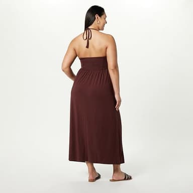 The Drop Women's Kapri Gathered Halter Dress, Rum Brown, M - Image 6