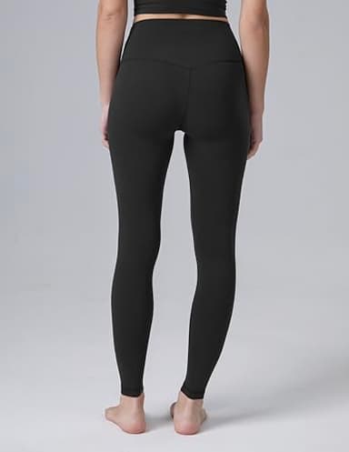 Colorfulkoala Dreamlux No Front Seam Leggings for Women 28" Inseam, High Waisted Buttery Soft Full Length Yoga Pants (XXL, Black) - Image 2