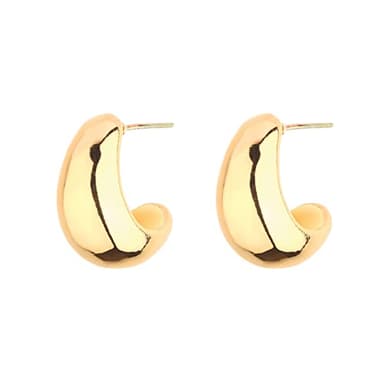 6 Pairs 14K Gold Plated Hoop Earrings for Women Lightweight Chunky Hoop Earrings Multipack Hypoallergenic, Thick Open Twisted Huggie Hoops Earring Set Jewelry for Gifts. (Gold) - Image 8