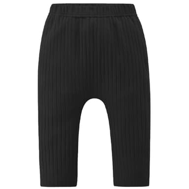 Fullfamous Toddler Baby Girl Pants Leggings Cotton Ribbed 5 Pack Pant Clothing Outfits Pant Black/White/Pink/Yellow/Blue 3-4T - Image 6