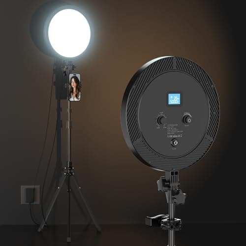 UBeesize 12" Ring Light with 62" Tripod Stand, Professional Big Ring Light with Phone Holder and Remote, Full Screen Lighting for Makeup, Live Stream, YouTube, Video Recording, Photography - Image 1