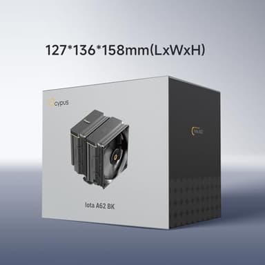 Iota A62 BK CPU Cooler,CPU Air Cooler with New Digital Display,6 Copper Heat Pipes,120MM FDB Fans,CPU Cooling Fans for AMD AM4/AM5,Intel LGA 115X/1200/1700/1851 - Image 8