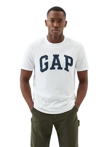 GAP Mens Everyday Soft Logo Tee White Global L - Image 1