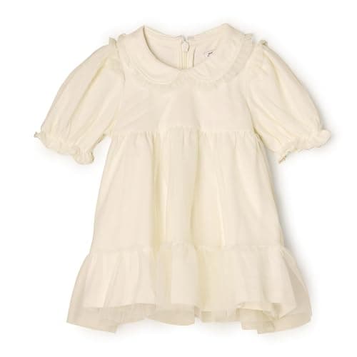 Amazon Essentials x Sofia Grainge Baby Girls' Tulle Dress, Ivory, 6-9 Months - Image 1