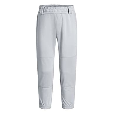 QBK 2T/3T/4T/5T Toddler Baseball Pants Youth Softball Pants Kids Tee Ball Pants for Boy Girl Grey（Grey 5T） - Image 1