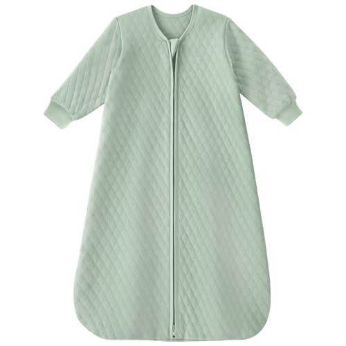Yoofoss Baby Sleep Sack 12-18 Months 1.0 Tog Long Sleeve Sleep Sack Cotton Wearable Blanket for Toddlers 2-Way Zipper Quilted Sleeping Sacks(Large) - Image 1