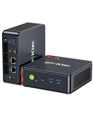 GMKtec M6 Gaming PC Mini AMD Ryzen 5 6600H(Max 4.5GHz) Dual NIC LAN 2.5G DDR5 Dual SSD Slot/WiFi 6E, USB3.2, USB-C, BT5.2, DP, HDMI, Dual Fan - Image 1