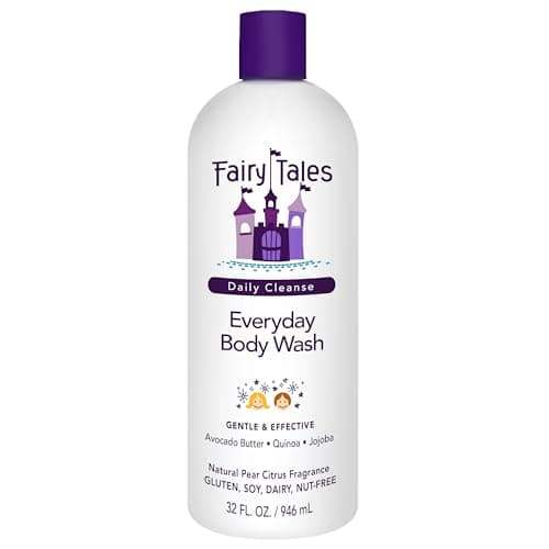 Fairy Tales Daily Cleanse Everyday Kids Body Wash - Soap for Bath or Shower, Body Wash For Kids With Clean and Natural Ingredients, Delicious Pear Citrus Scent – 32 oz. - Image 1