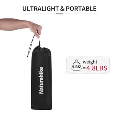 Naturehike GreenWild Camping Cot, Ultralight Folding Backpacking Cot, Supports 330lbs, Portable Camping Bed for Adults for Camping Hiking Travel Home, Black - Image 4