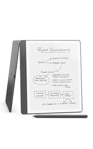 Amazon Kindle Scribe (32GB) - Your notes, documents and books, all in one place. With built-in AI notebook summarization. Includes Premium Pen - Tungsten - Image 1