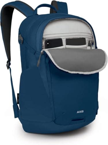 Osprey Axis Laptop Backpack - Sleek, Urban-Ready Everyday Pack with Laptop Sleeve, Dual Water Bottle Pockets, and Compression Straps - Ideal for College, Commutes, and Casual Travel, Night Shift Blue - Image 6