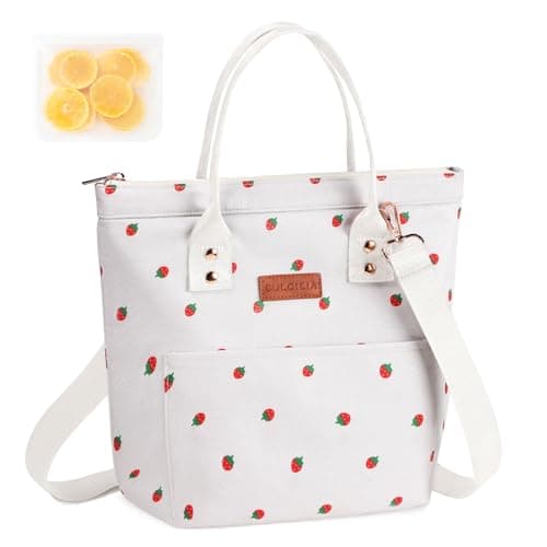 BULGILIA Lunch Box for Women/Men - Adult Insulated Lunch Bag with Snack Bag, Portable Reusable Waterproof Lunch Tote Bags with Adjustable Shoulder Strap for Work,Travel,Outdoor（beige） - Image 1