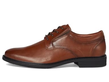 Nunn Bush Men's Jarvis Plain Toe Oxford Dress Casual Business Formal Lace Up, Cognac, 10 Wide - Image 4