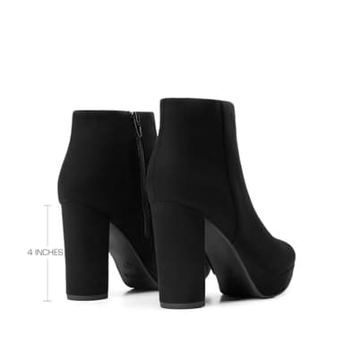 DREAM PAIRS Women's Stomp Ankle Boot, Black, 5.5 UK - Image 4