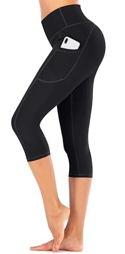 IUGA High Waisted Yoga Pants for Women with Pockets Capri Leggings for Women Workout Leggings Yoga Capris - Image 2