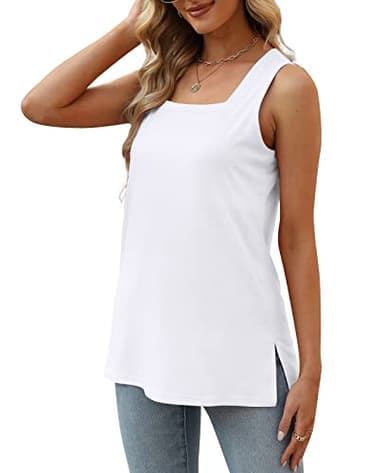 XIEERDUO Summer Tank Tops for Women Casual Sleeveless Flowy Loose Fitting XL - Image 3