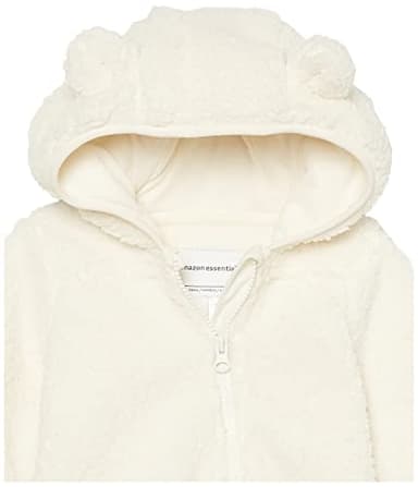 Amazon Essentials Unisex Babies' Sherpa Fleece Bunting Suit, Ivory, 3-6 Months - Image 3
